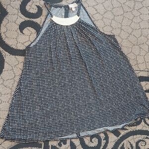 MICHAEL Michael Kors Black and White Asymmetrical Tank Top